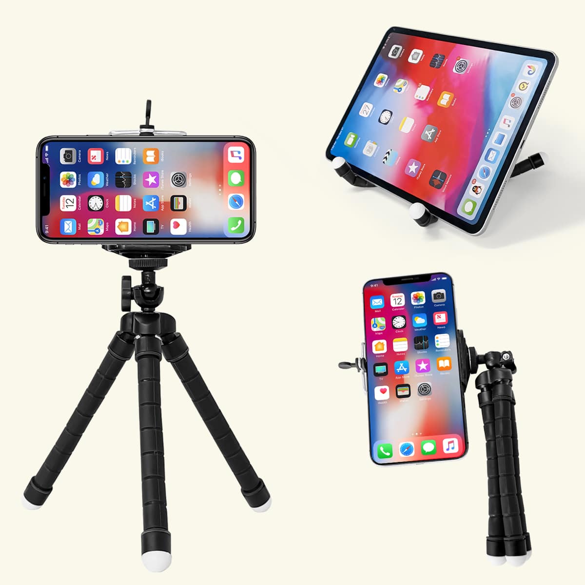 

1pc Multifunction Phone Tripod, Black