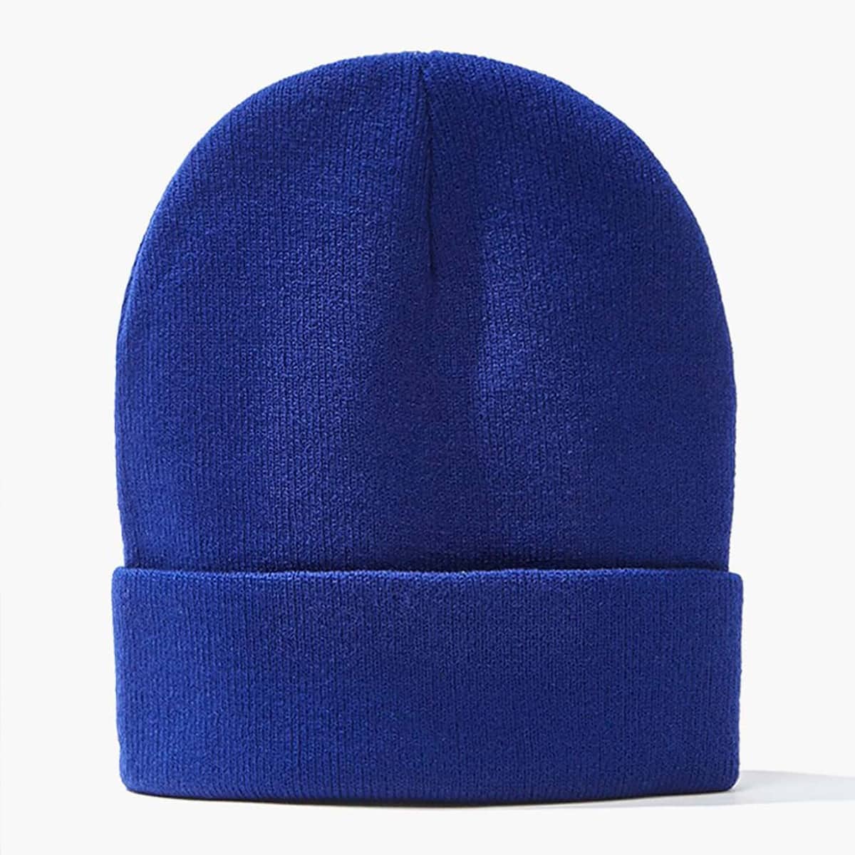 

Solid Knitted Beanie, Royal blue