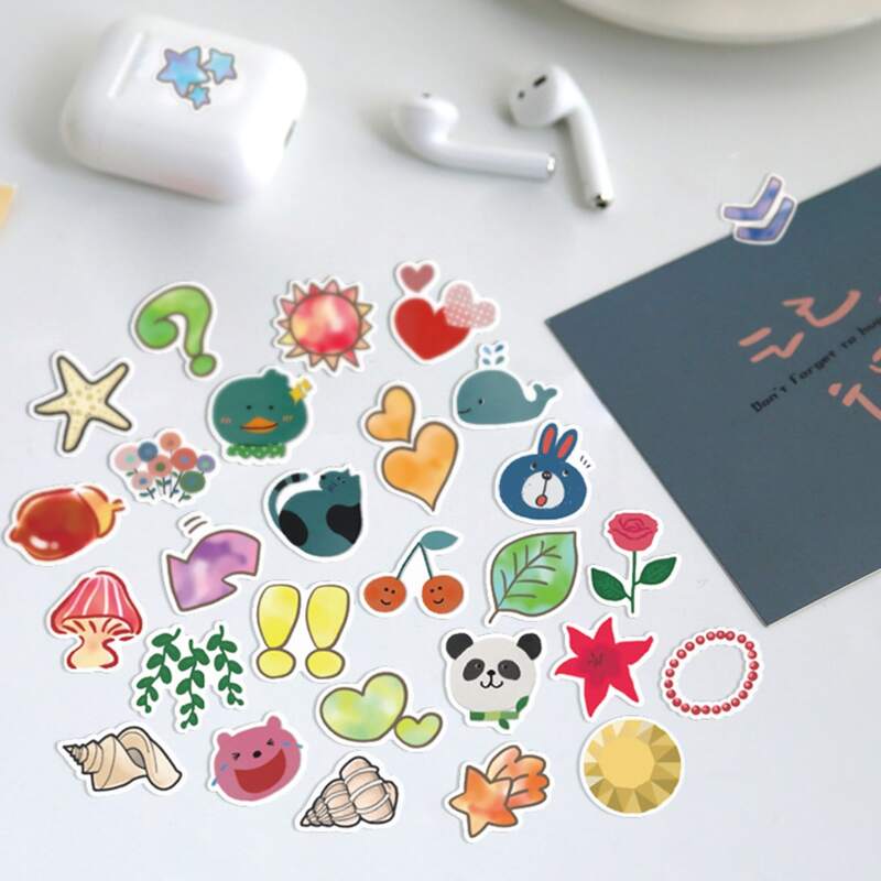 

40sheets Cartoon Graphic Random Sticker, Multicolor