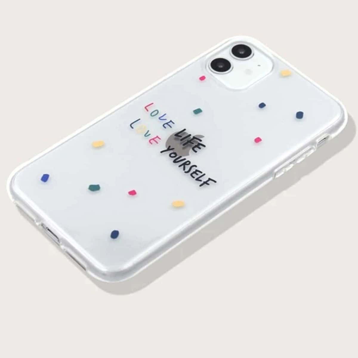 

Slogan Graphic Clear iPhone Case