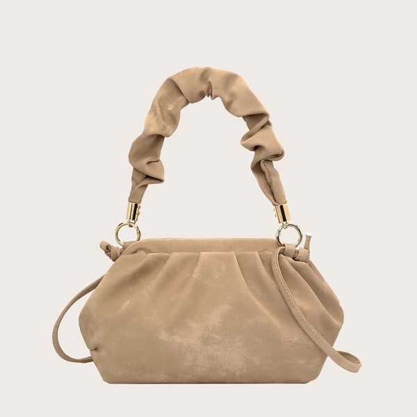 

Minimalist Ruched Bag, Khaki