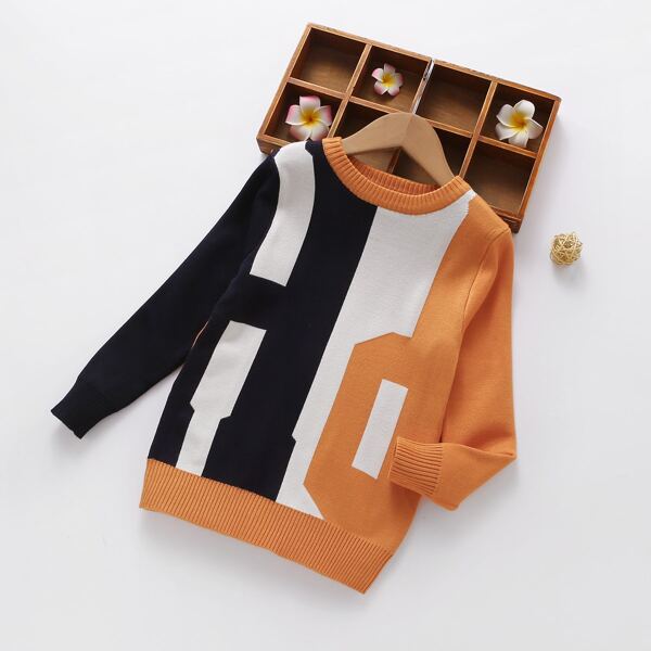 

Toddler Boys Cut And Sew Sweater, Multicolor