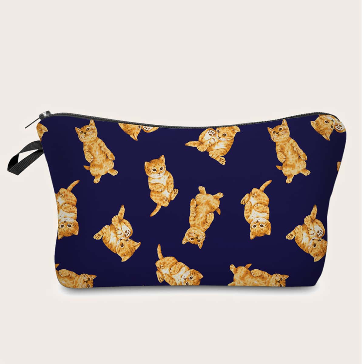 

Cat Print Makeup Bag, Multicolor