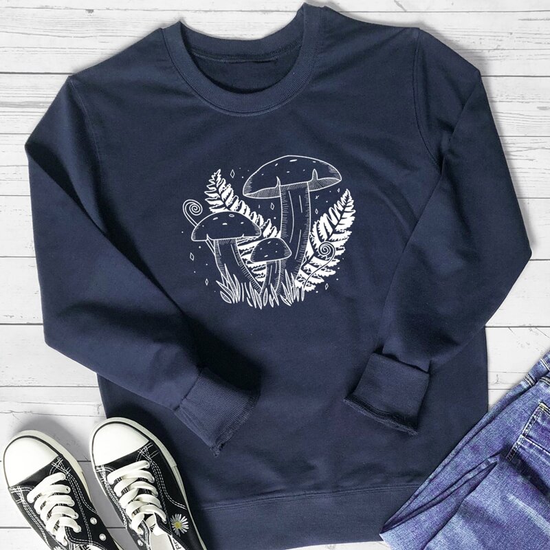 

Mushroom Graphic Sweatshirt, Navy blue