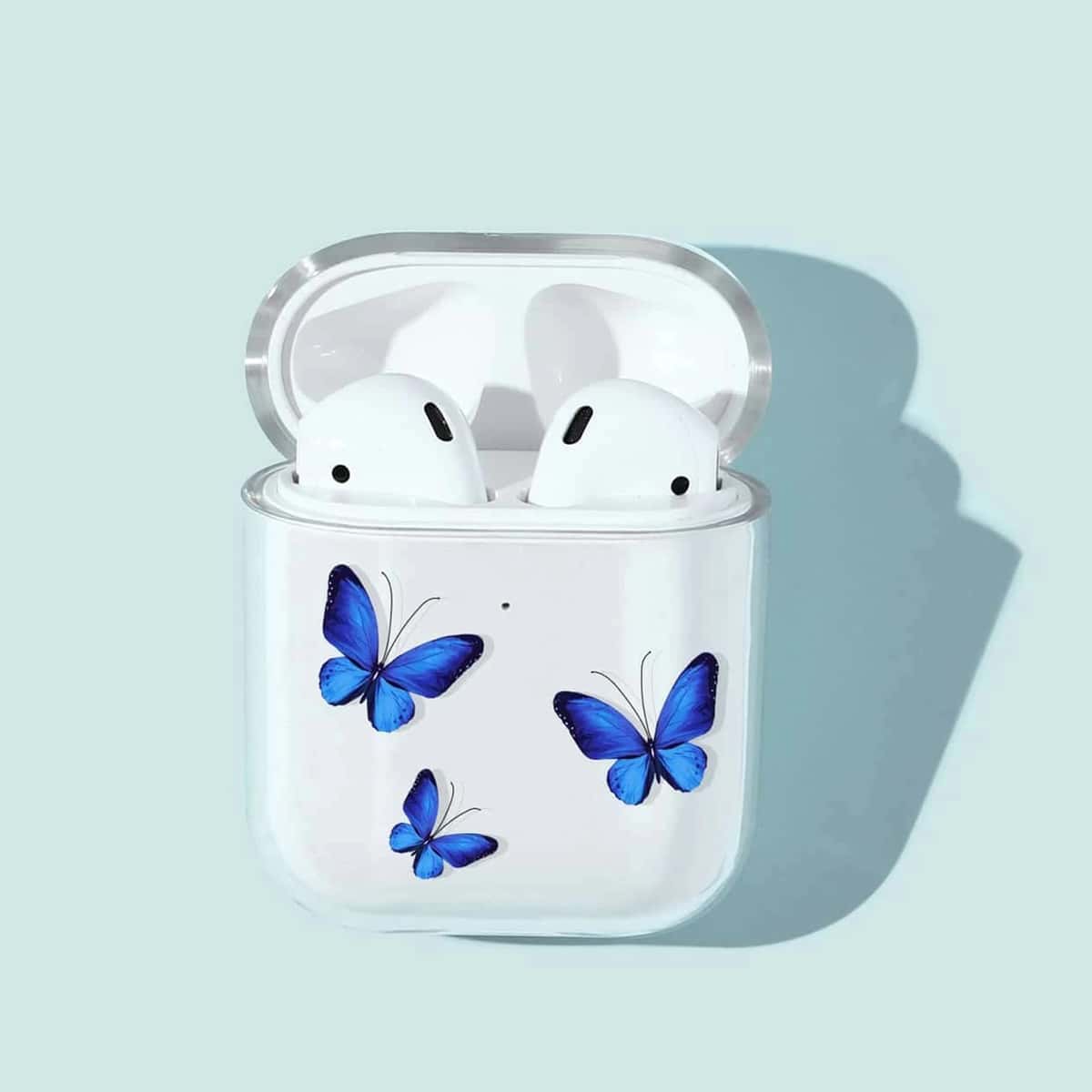 

Butterfly Print Clear AirPods Case