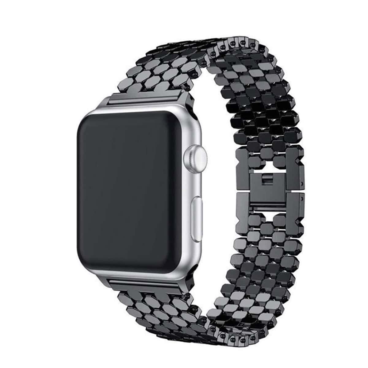 

1pc Metal Apple Watch Band, Black