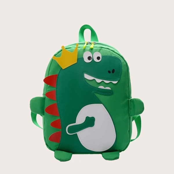 

Kids Cartoon Dinosaur Pattern Backpack, Green