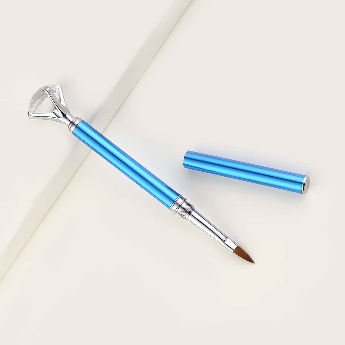 

1pc Rhinestone Decor Nail Art Brush, Royal blue