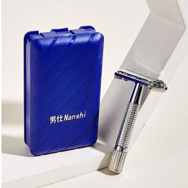 

1pc Men Stainless Steel Shaver, Silver