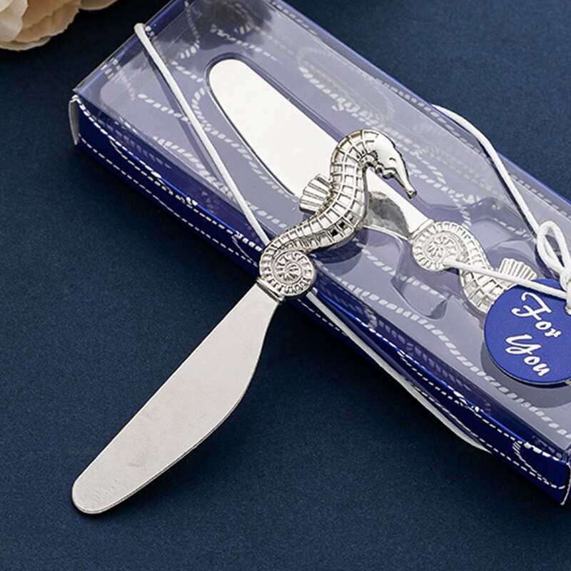 

1pc Seahorse Design Cream Spatula, Silver