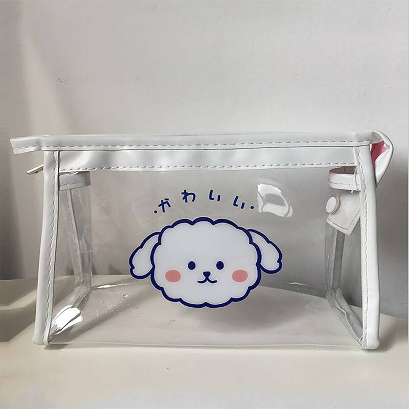

1pc Cartoon Graphic Clear Pencil Bag
