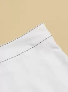Zip Side Pleated Skirt