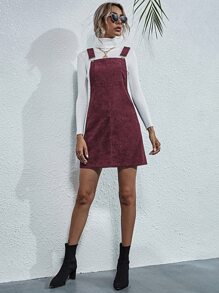 shein bib pocket front overall dress