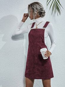 shein bib pocket front overall dress