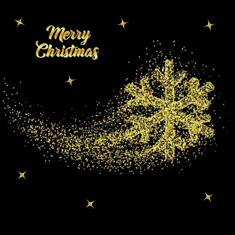 

1pc Christmas No Glue Sticker, Gold