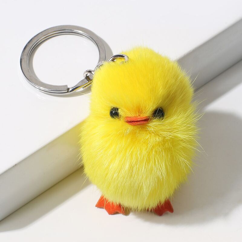 

Cartoon Duck Keychain, Yellow