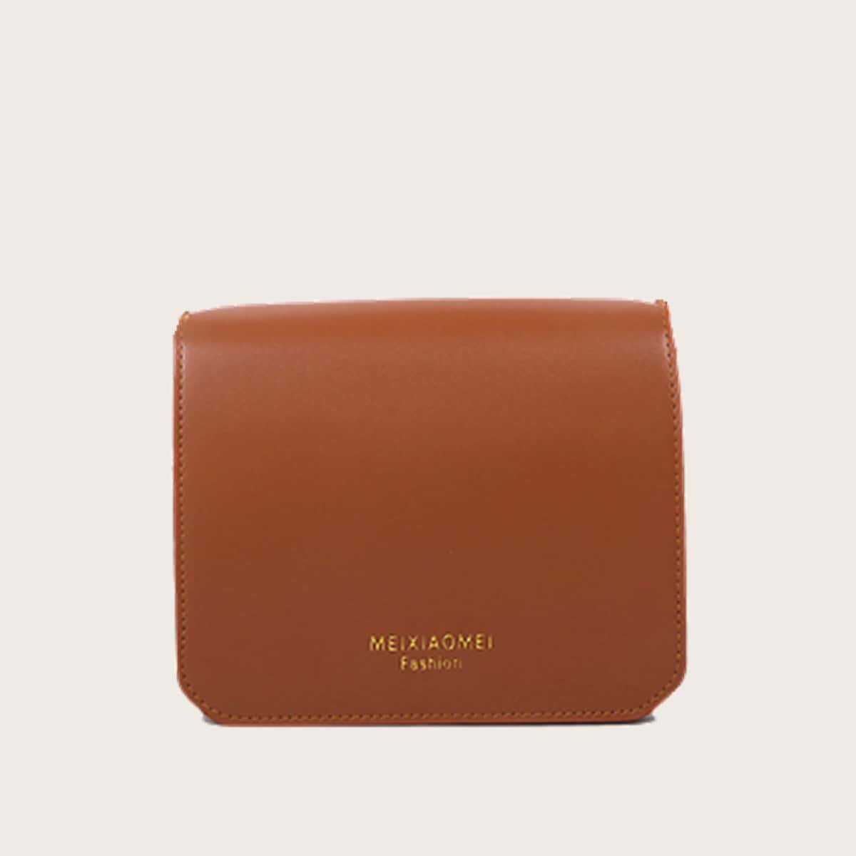 

Simple Flap Crossbody Bag, Brown