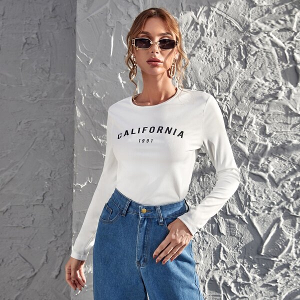 

Letter Graphic Top, White