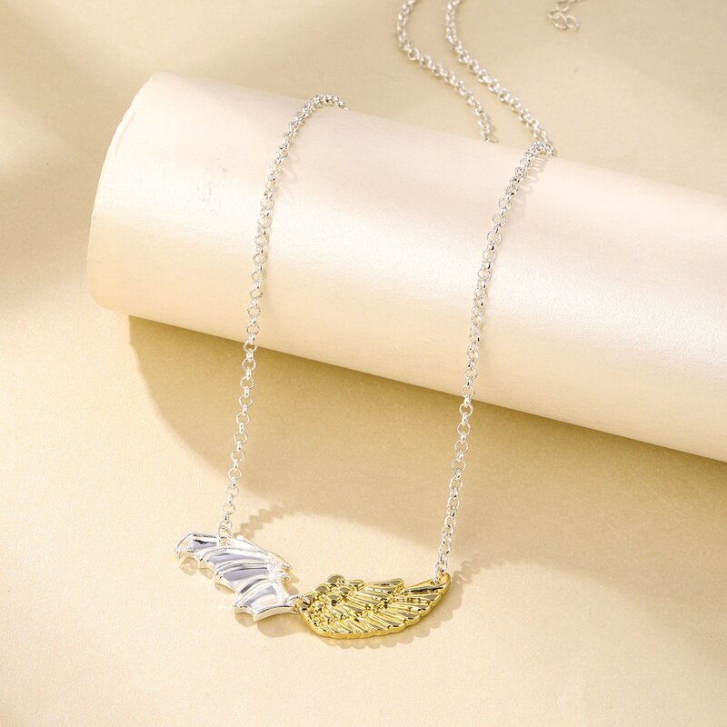 

Colorblock Wing Pendant Necklace, Multicolor