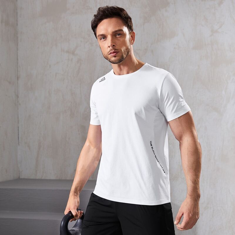 

Men Letter Graphic Sports Tee, White