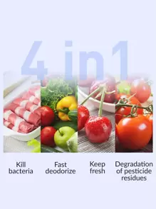 EraClean 1pc USB Refrigerator Deodorizer - White - View 2