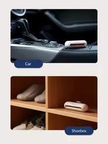 EraClean 1pc USB Refrigerator Deodorizer - White - View 3