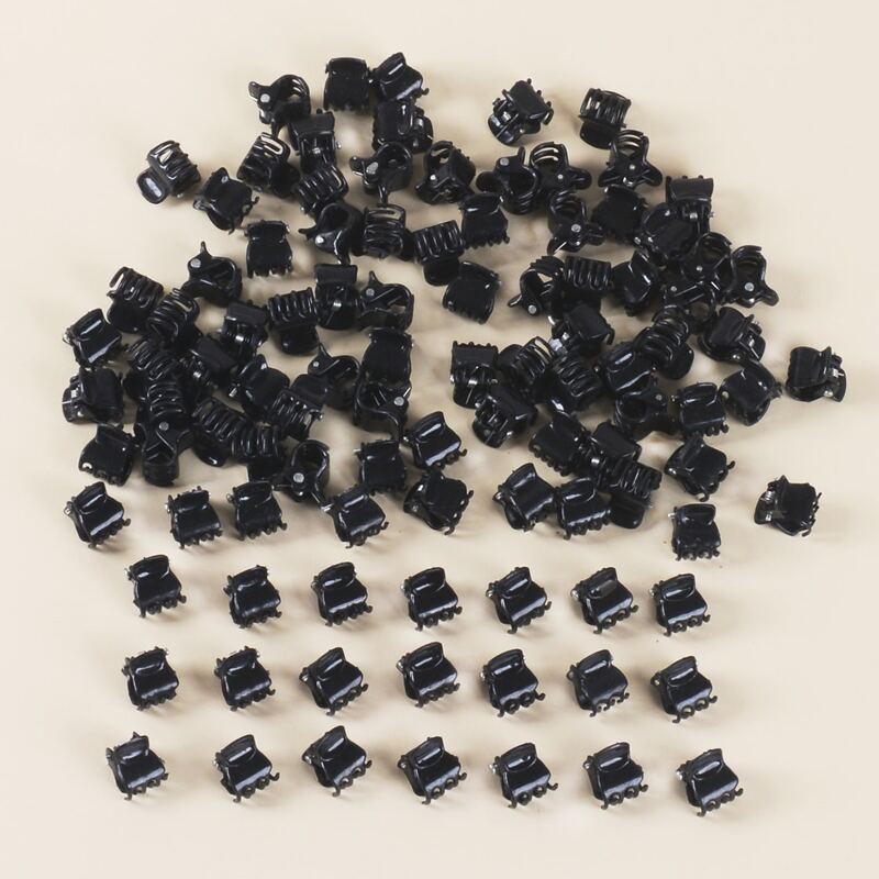 

100pcs Simple Grabbing Clip, Black