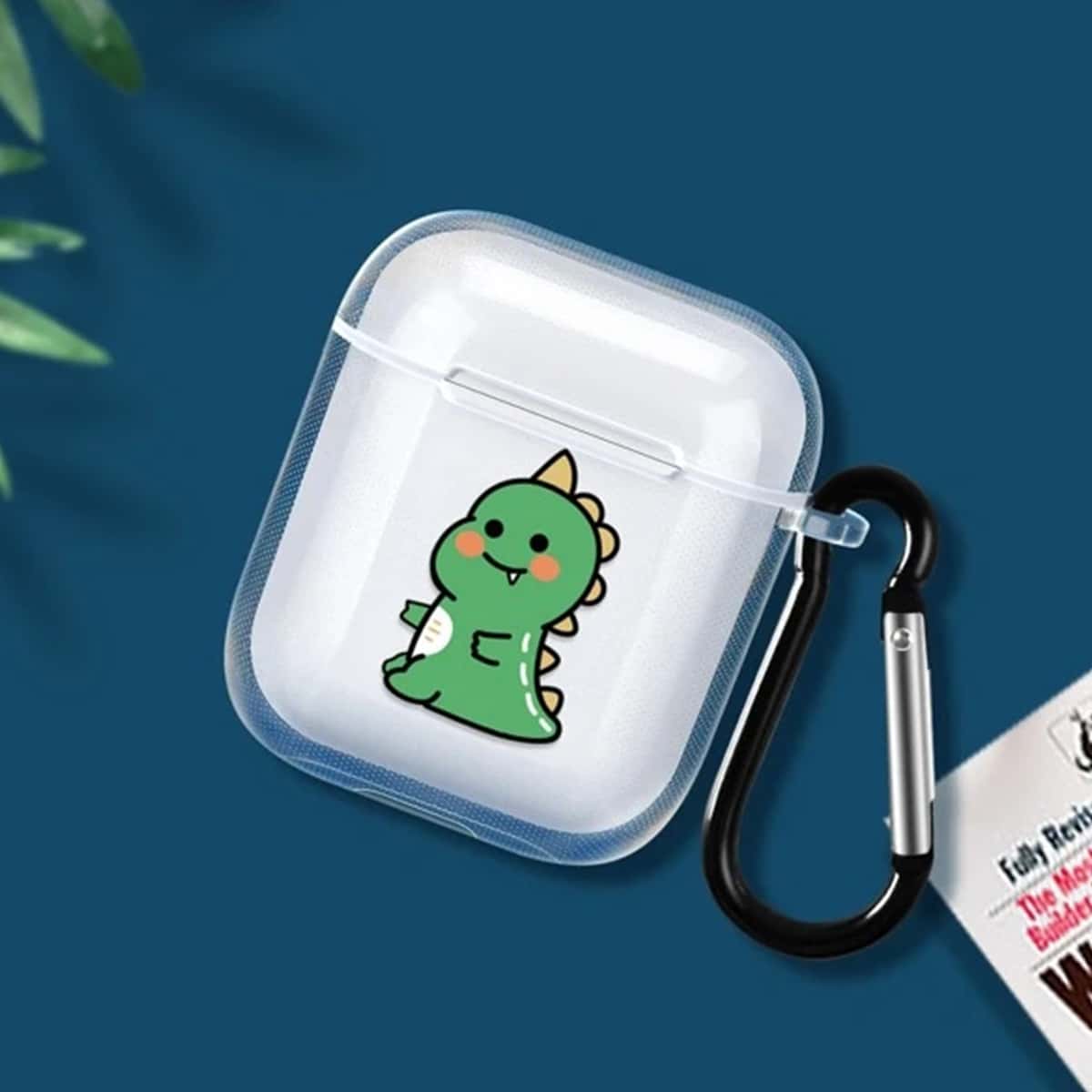 

Cartoon Dinosaur AirPods Case, Green