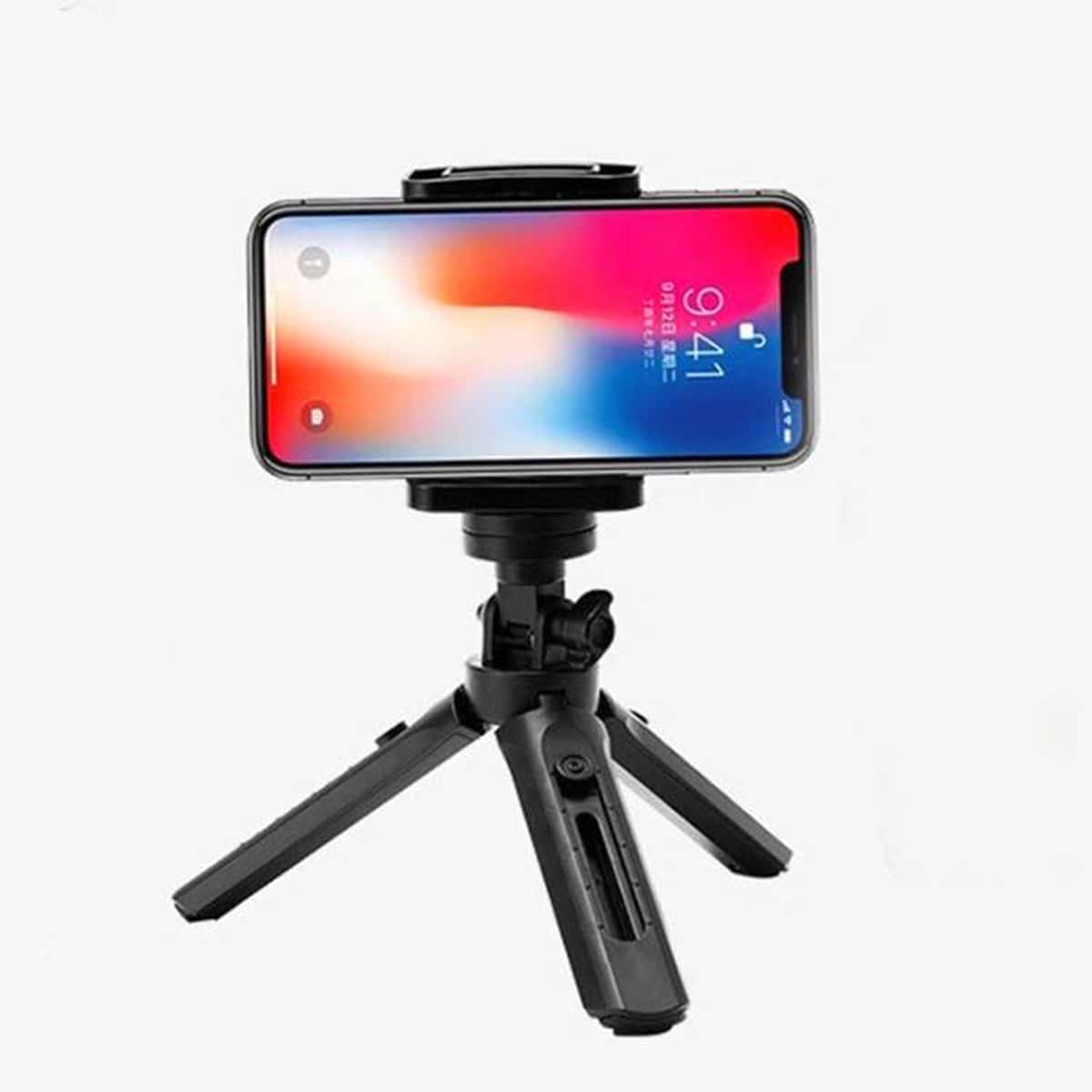 

1pc Desktop Phone Tripod Holder, Black