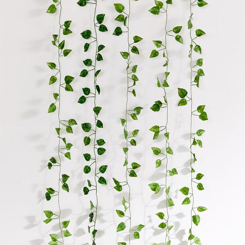 

1pc Artificial Leaf String, Green