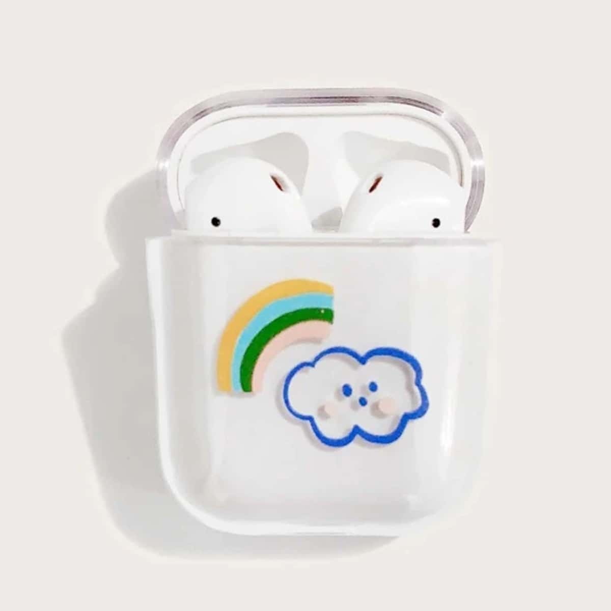 

Rainbow & Cloud Print AirPods Case, Multicolor