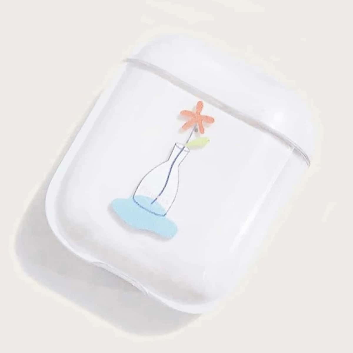 

Flower Vase Pattern AirPods Case, Clear