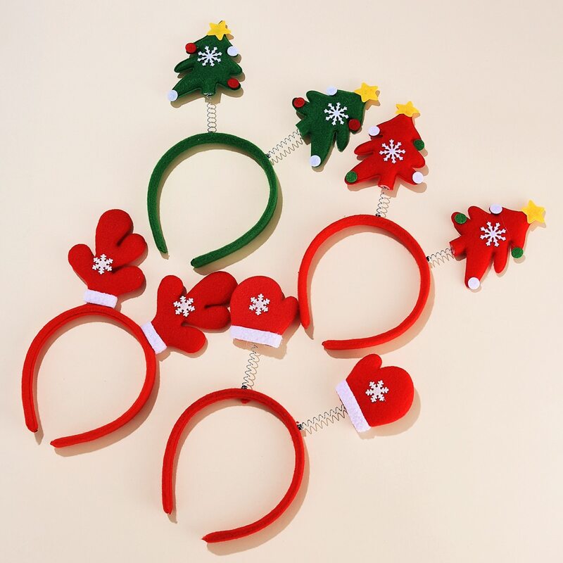 

4pcs Christmas Spring Hair Hoop, Multicolor