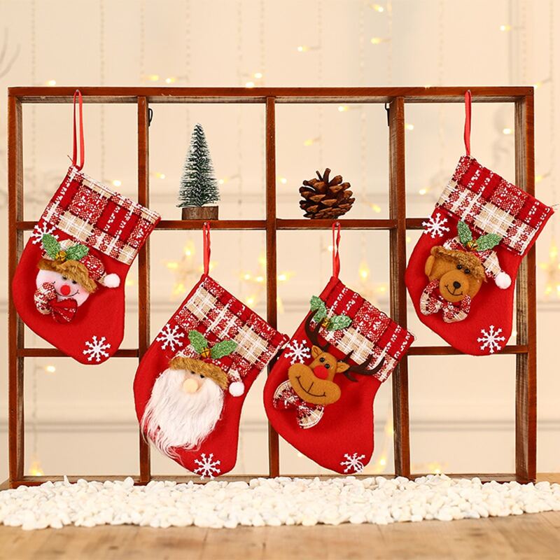 

1pc Random Christmas Cartoon Sock Gift Bag, Multicolor