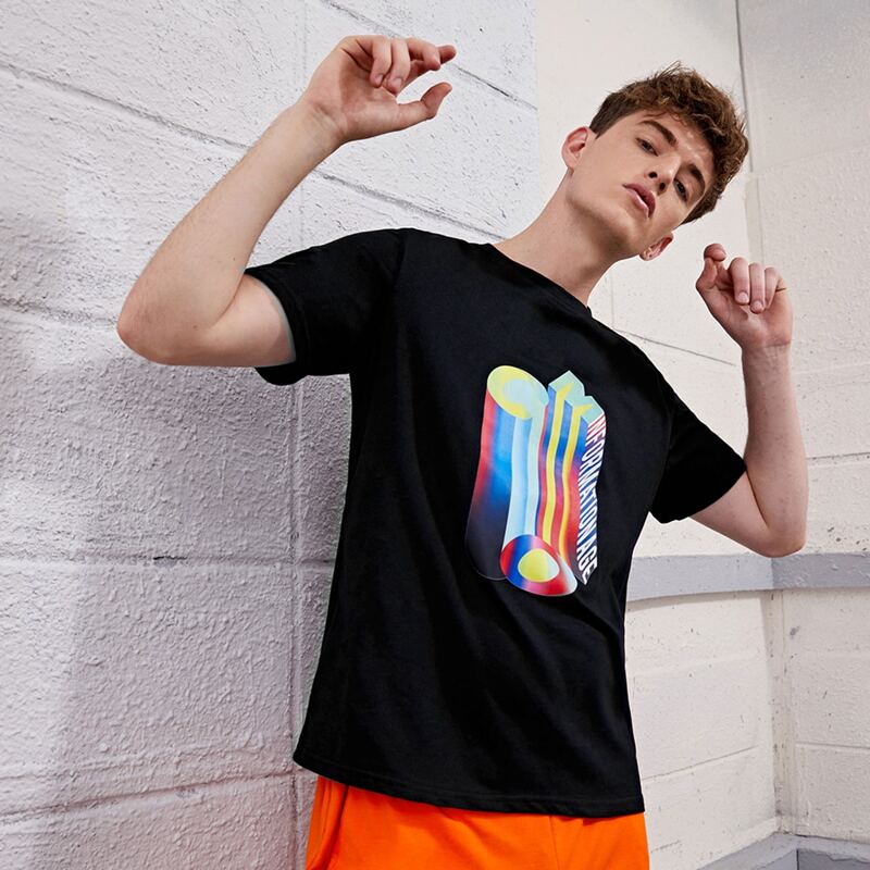 

Guys Letter Graphic Tee, Black