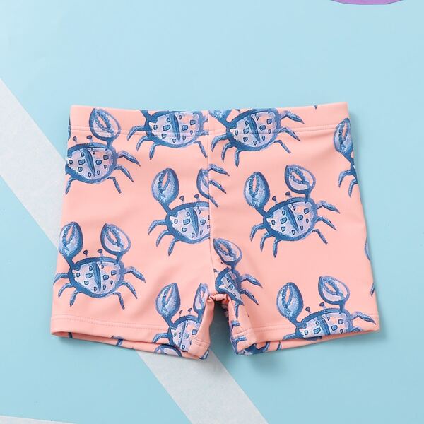 

Toddler Boys Crab Print Swim Shorts, Multicolor