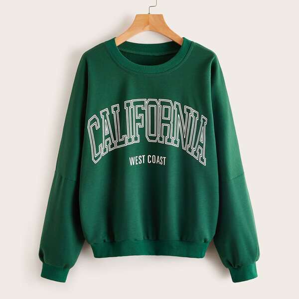 

Plus Letter Graphic Pullover, Dark green
