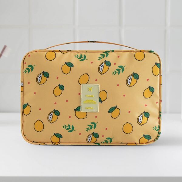 

Lemon Print Travel Toiletries Bag, Yellow