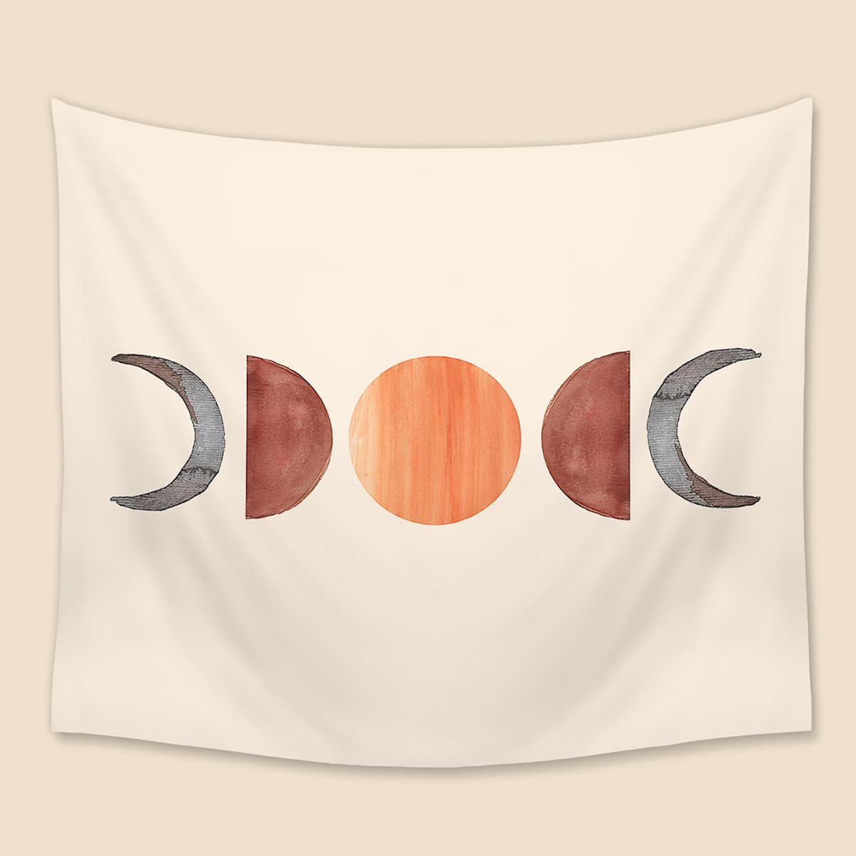 

Moon Print Tapestry, Multicolor