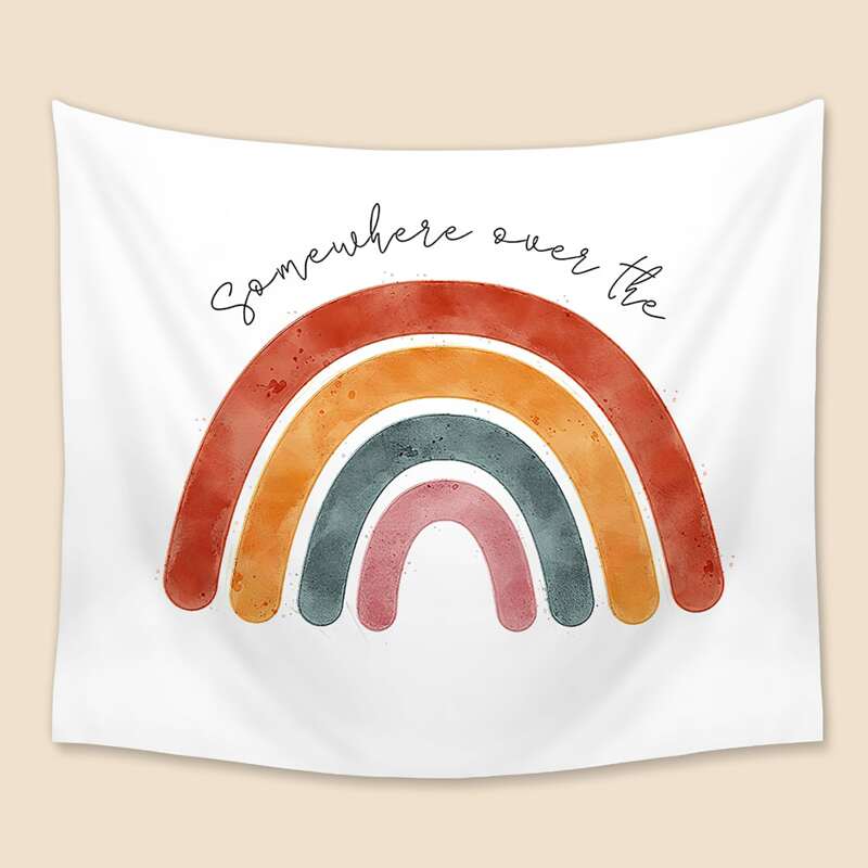

Rainbow Pattern Tapestry, Multicolor