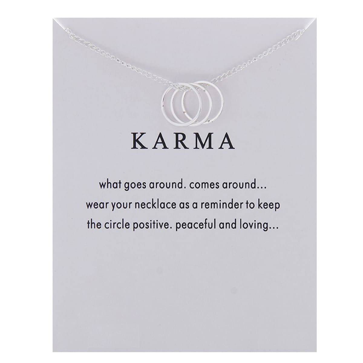 

Ring Pendant Chain Necklace, Silver