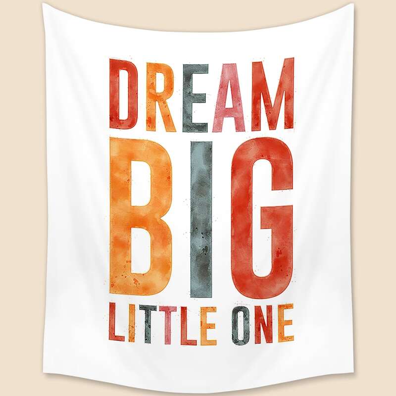 

Slogan Graphic Tapestry, Multicolor