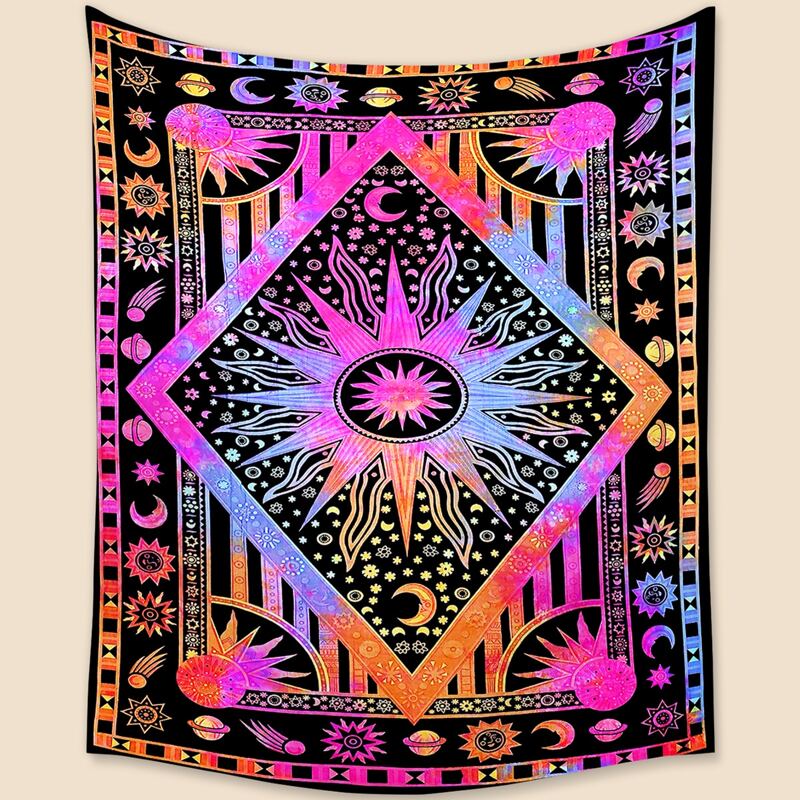 

Vintage Sun Graphic Tapestry, Multicolor