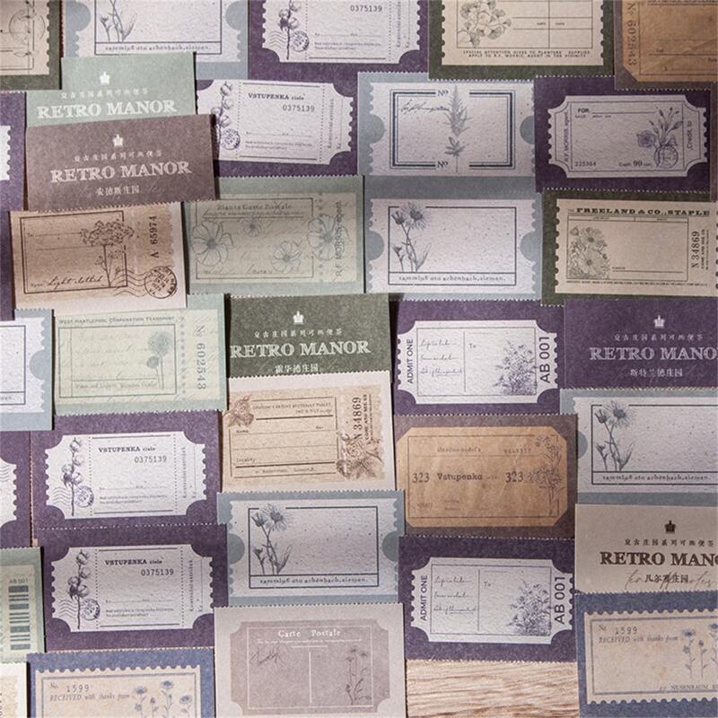 

50sheets Vintage Pattern Random Material Paper, Multicolor