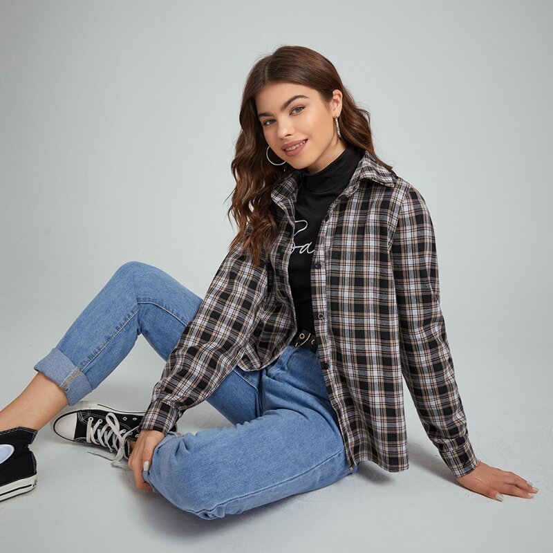 

Plaid Boyfriend Shirt, Multicolor