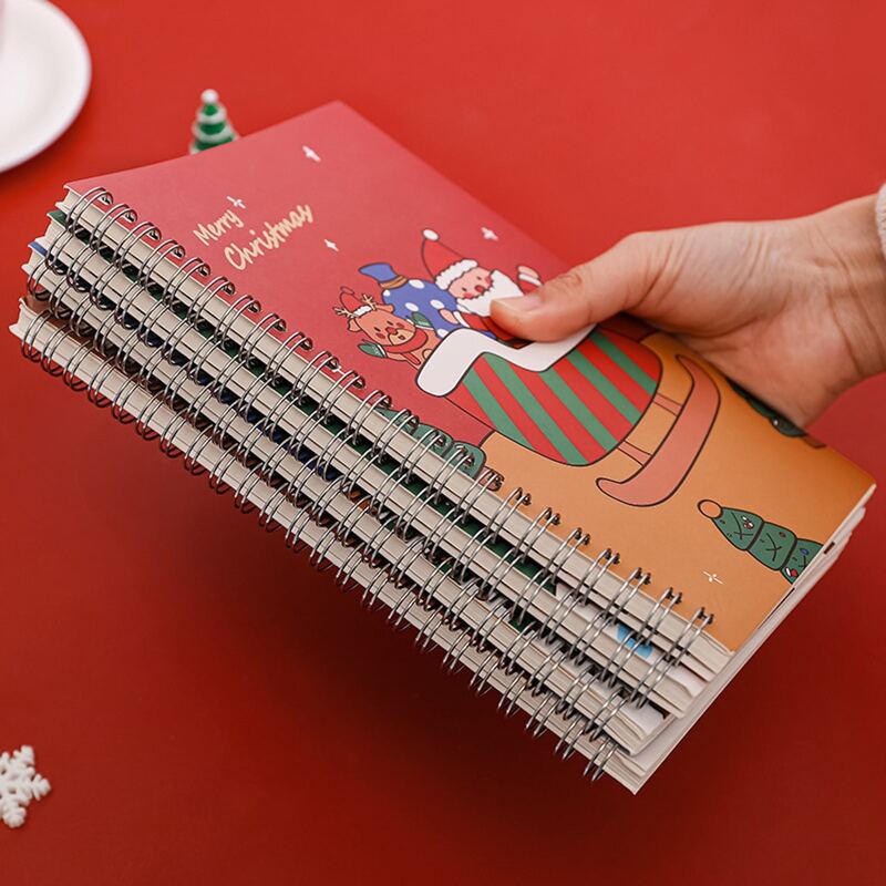 

1pc Random Christmas Spiral Notebook, Multicolor