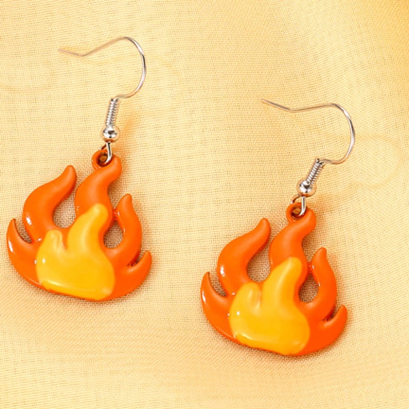 

Flame Drop Earrings, Orange