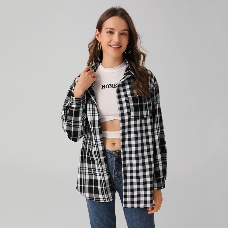 

Plaid Boyfriend Shirt, Multicolor