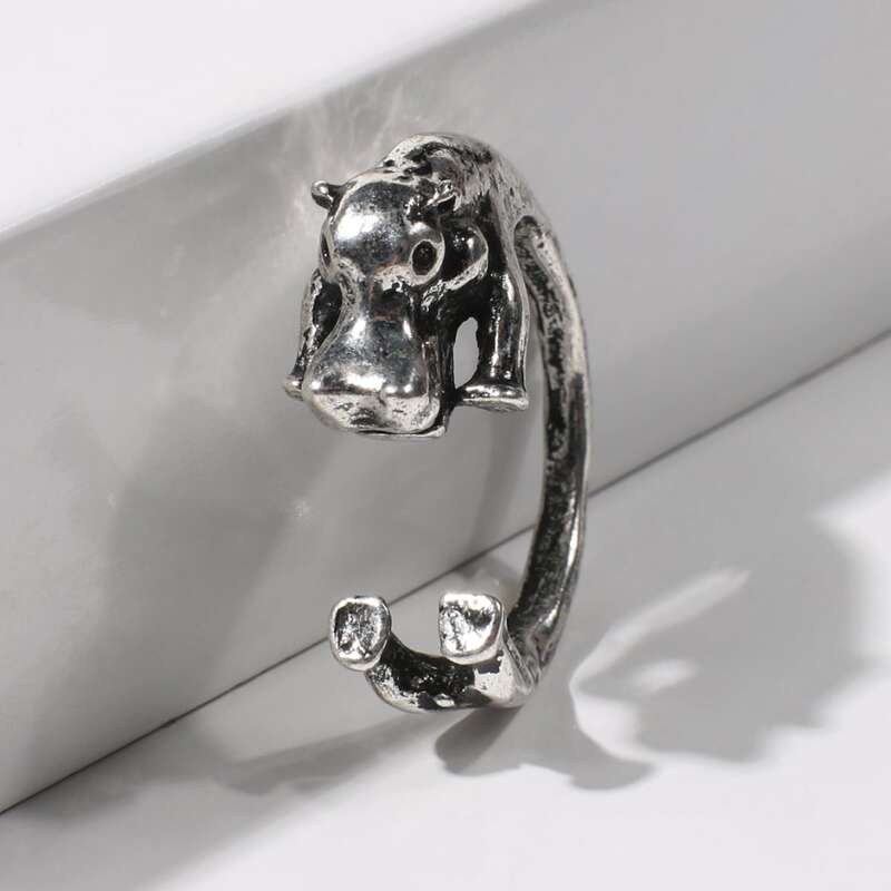 

Hippo Cuff Ring, Silver
