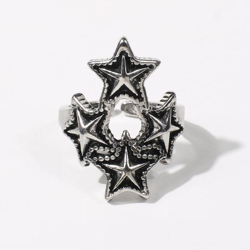 

Star Cuff Ring, Silver